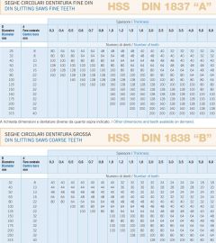 Фрезы DIN 1837 A 1838 B BW (HSS DMo5/HSS Co5 %) для прорезания шлицев в головках винтов, резки драгоценных металлов и резки труб большого диаметра (15, 20, 25, 30, 40, 50, 63, 80,100, 125, 150, 160, 200 мм)